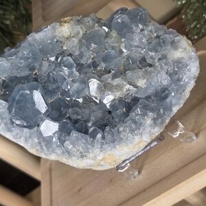 Blue Celestite Quartz Crystal Mineral Specimen 1.21 Lb 1a
